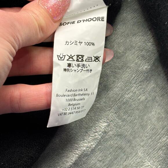 Sofie D’Hoore Sweater Women’s M 100% Cashmere Cardigan Quiet Luxury Soft Black - Picture 7 of 13